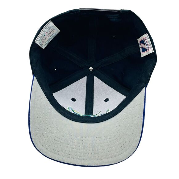 Vintage Tampa Bay Devil Rays Hat Mens Black Logo Snapback Logo 7 90s MLB - Picture 5 of 6